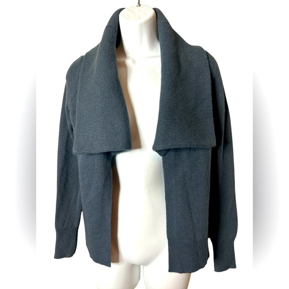 J. Crew Sweaters - J. Crew Dream Open Shawl Collar Cardigan Blue Wool Nylon Cashmere Blend XS Boho